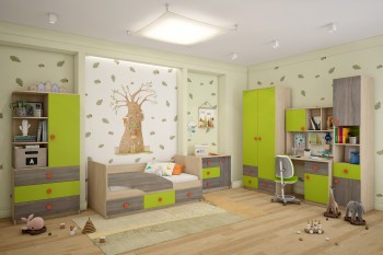 Детская комната Пуговка в Среднеколымске - srednekolymsk.mebel54.com | фото