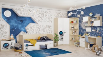 Детская комната Санни (Белый/корпус Клен) в Среднеколымске - srednekolymsk.mebel54.com | фото