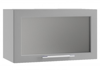 Гарда ПГС 600 шкаф верхний горизонтальный со стеклом Джинс в Среднеколымске - srednekolymsk.mebel54.com | фото