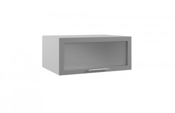 Капри ГПГС 800 шкаф верхний горизонтальный глубокий со стеклом (Камень темный/корпус Серый) в Среднеколымске - srednekolymsk.mebel54.com | фото