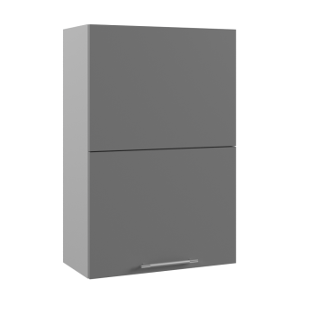 Капри ВПГПМ 600 шкаф верхний высокий Blum Aventos HF (Камень светлый/корпус Серый) в Среднеколымске - srednekolymsk.mebel54.com | фото
