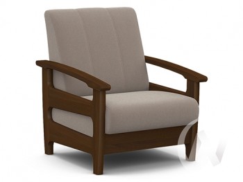 Кресло для отдыха Омега (орех лак/CATANIA COCOA) в Среднеколымске - srednekolymsk.mebel54.com | фото