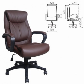 Кресло офисное BRABIX Enter EX-511 (коричневый) в Среднеколымске - srednekolymsk.mebel54.com | фото