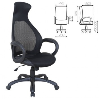 Кресло офисное BRABIX Genesis EX-517 (черное) в Среднеколымске - srednekolymsk.mebel54.com | фото