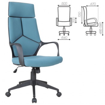 Кресло офисное BRABIX Prime EX-515 (голубая ткань) в Среднеколымске - srednekolymsk.mebel54.com | фото