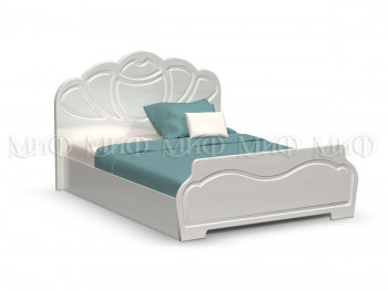 Кровать 1,4м Гармония (Белый/Белый глянец) в Среднеколымске - srednekolymsk.mebel54.com | фото