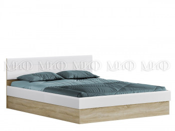 Кровать 1,6 спальня Фортуна (Дуб сонома/белый глянец) в Среднеколымске - srednekolymsk.mebel54.com | фото