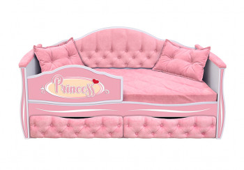 Кровать 160 серии Иллюзия 2 ящика 15 Бледно-розовый (подушки) в Среднеколымске - srednekolymsk.mebel54.com | фото