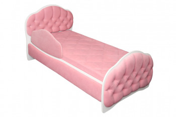 Кровать 170 Гармония 36 Светло-розовый (мягкий бортик) в Среднеколымске - srednekolymsk.mebel54.com | фото