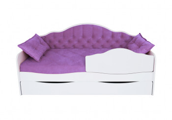 Кровать 170 серии Иллюзия Лайт 1 ящик 32 Фиолетовый (подушки) в Среднеколымске - srednekolymsk.mebel54.com | фото