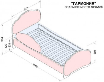 Кровать 180 Гармония 08 Шоколад (мягкий бортик) в Среднеколымске - srednekolymsk.mebel54.com | фото