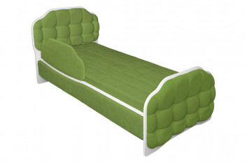 Кровать 190 Атлет Lux 76 Зелёный (мягкий бортик) в Среднеколымске - srednekolymsk.mebel54.com | фото