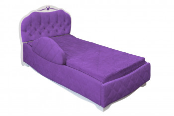 Кровать 190 Гармония Lux 32 Фиолетовый (мягкий бортик) в Среднеколымске - srednekolymsk.mebel54.com | фото