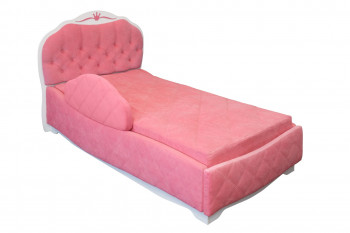 Кровать 190 Гармония Lux 36 Розовый (мягкий бортик) в Среднеколымске - srednekolymsk.mebel54.com | фото