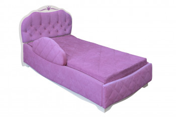 Кровать 190 Гармония Lux 67 Светло-фиолетовый (мягкий бортик) в Среднеколымске - srednekolymsk.mebel54.com | фото