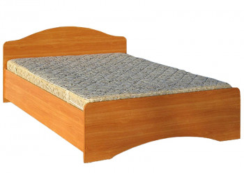 Кровать двойная 1600-1 без матраса (круглые спинки) Вишня Оксфорд в Среднеколымске - srednekolymsk.mebel54.com | фото
