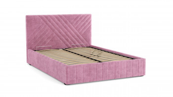 Кровать Гамма ш. 1400 (без основания для хранения) (велюр тенерифе розовый) в Среднеколымске - srednekolymsk.mebel54.com | фото