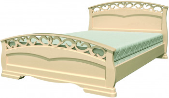Кровать Грация-1 из массива сосны 1600*2000 Орех в Среднеколымске - srednekolymsk.mebel54.com | фото