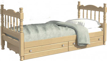 Кровать одинарная Аленка из массива сосны 800*1890 Сосна в Среднеколымске - srednekolymsk.mebel54.com | фото