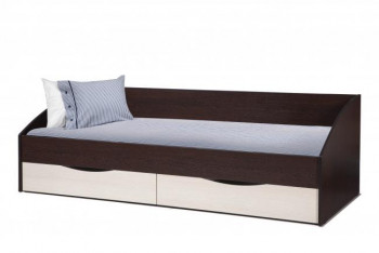 Кровать одинарная "Фея - 3" (симметричная) New (венге / вудлайн кремовый / ДВПО: белый) в Среднеколымске - srednekolymsk.mebel54.com | фото