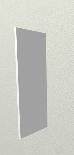 Панель торцевая П Капля (для шкафа верхнего) Белый в Среднеколымске - srednekolymsk.mebel54.com | фото
