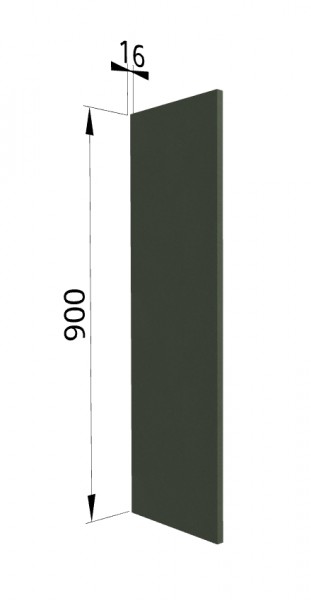 Панель торцевая ВП Квадро (для шкафа верхнего высокого) Оливково-зеленый в Среднеколымске - srednekolymsk.mebel54.com | фото