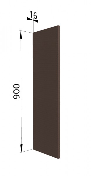 Панель торцевая ВП Квадро (для шкафа верхнего высокого) Шоколад кожа в Среднеколымске - srednekolymsk.mebel54.com | фото
