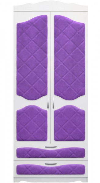 Шкаф 2-х створчатый с ящиками серии Иллюзия 32 Фиолетовый в Среднеколымске - srednekolymsk.mebel54.com | фото