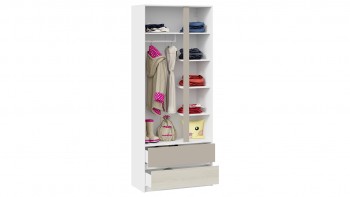 Шкаф для одежды комбинированный «Сканди» Дуб Гарден/Белый/Глиняный серый в Среднеколымске - srednekolymsk.mebel54.com | фото