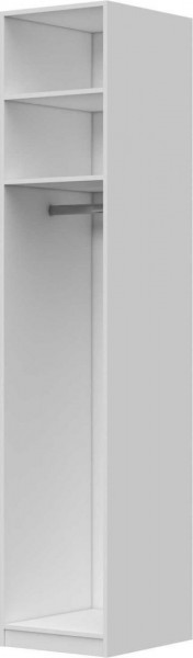 Шкаф ШР-1 без зеркала Вива (Белый/Белый глянец/Платина) в Среднеколымске - srednekolymsk.mebel54.com | фото