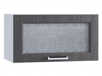 Шкаф верхний горизонтальный со стеклом 600, ШВГС 600 (Клен серый/корпус белый) в Среднеколымске - srednekolymsk.mebel54.com | фото