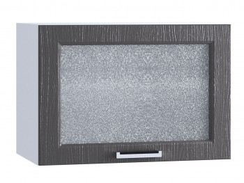 Шкаф верхний горизонтальный со стеклом 609, ШВГС 609 (Клен серый/корпус белый) в Среднеколымске - srednekolymsk.mebel54.com | фото