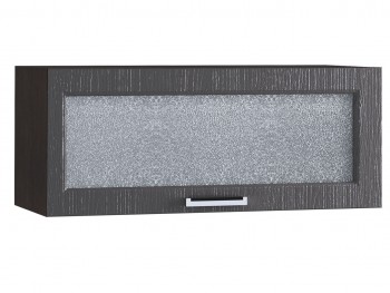 Шкаф верхний горизонтальный со стеклом 800, ШВГС 800 (Клен серый/корпус венге) в Среднеколымске - srednekolymsk.mebel54.com | фото